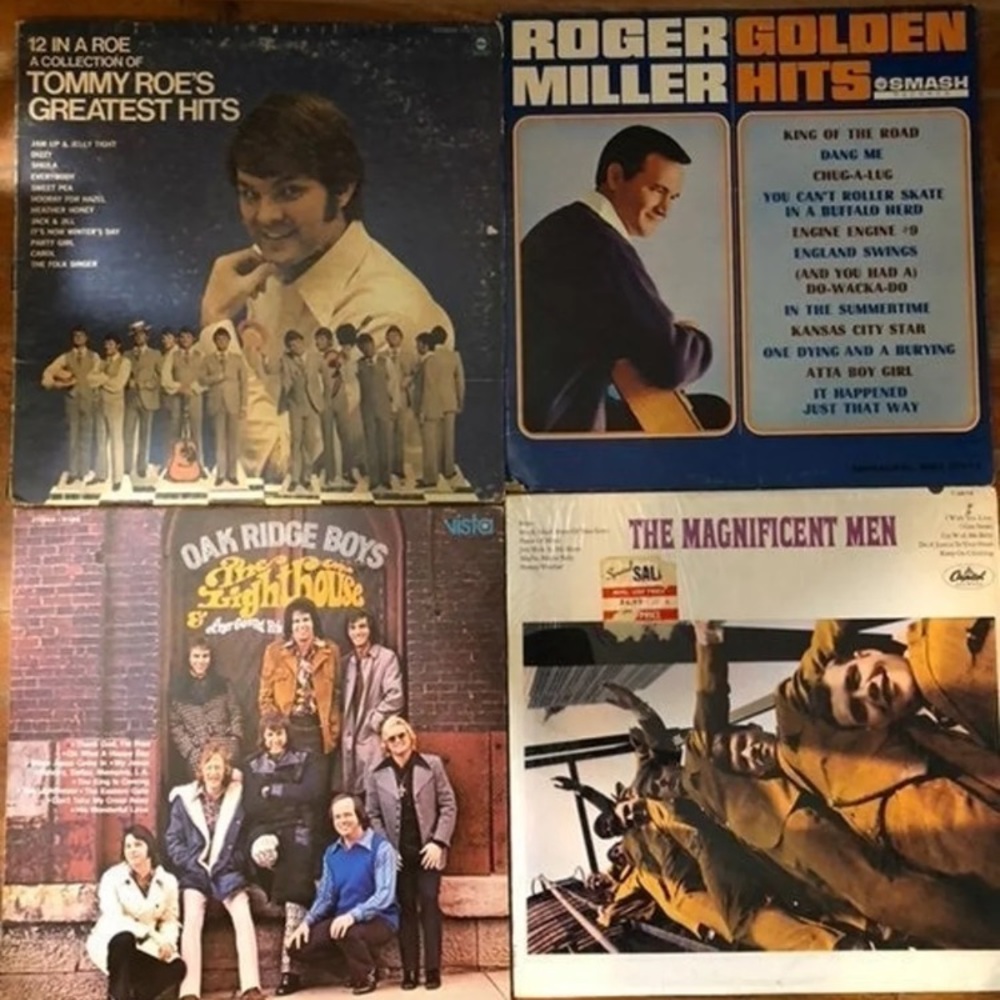 Assorted vinyl lot of 4 vintage records